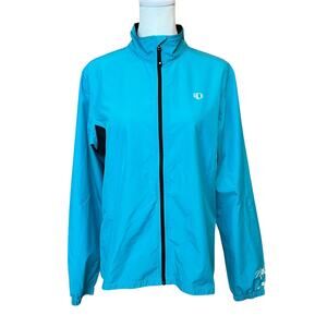 Pearl Izumi Select Cycling Jacket Womens Medium Blue Full Zip Pocket Reflective